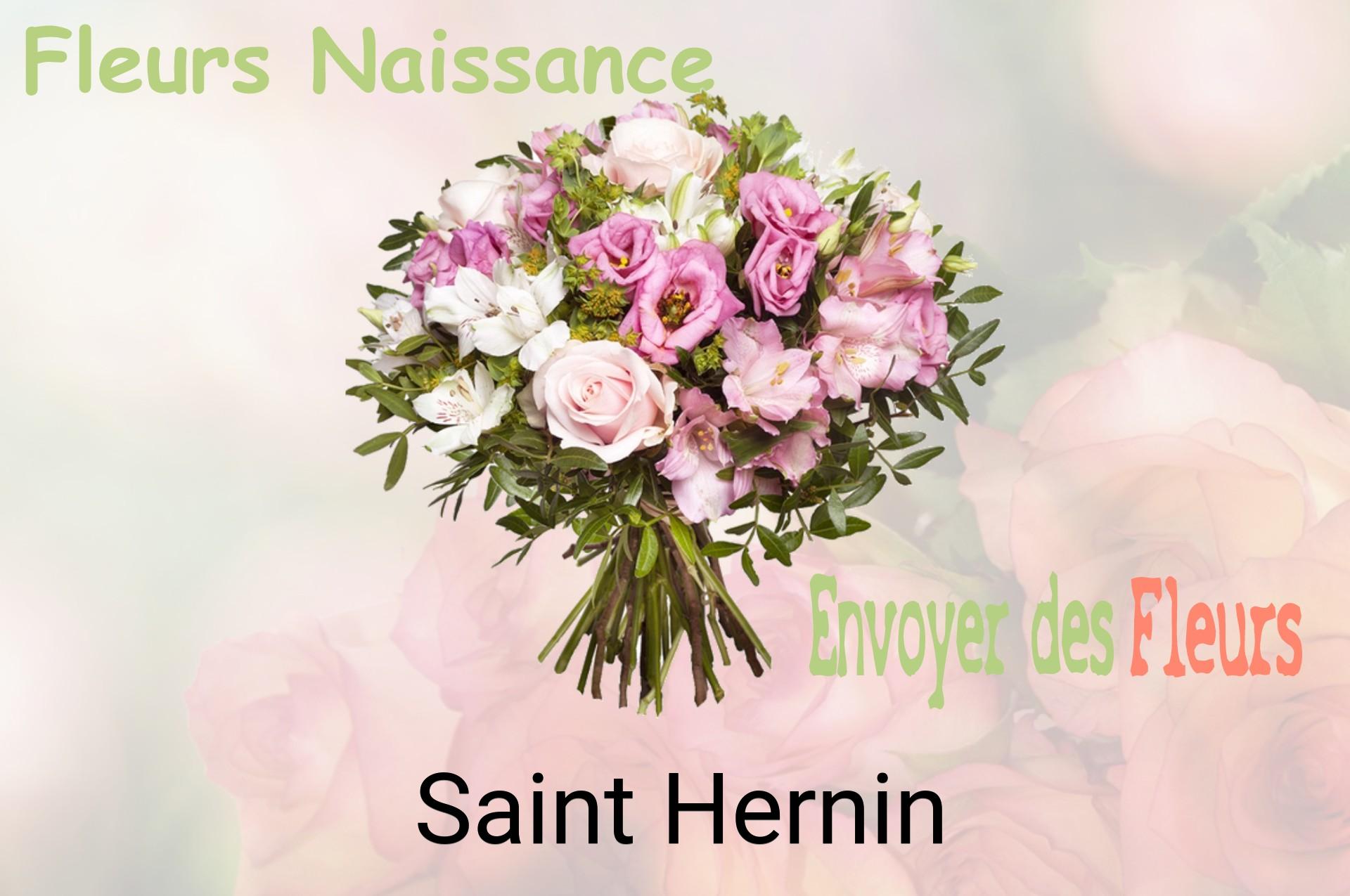 Bouquet de fleurs de naissance livré à Saint-Hernin